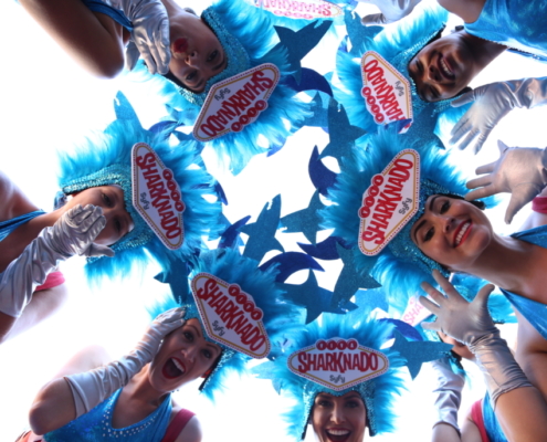 Sharknado event staff promotions group shot